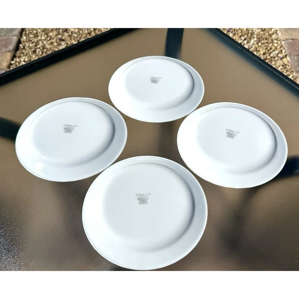 Set of 4 Corelle Impressions Swirl Pink Trio Bread/Dessert 71/4” Plates